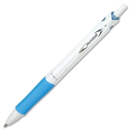 Pilot Pilot Corp. Of America Acroball Pen, 0.7 mm, Black Ink, White with Blue Accent Barrel PI31207